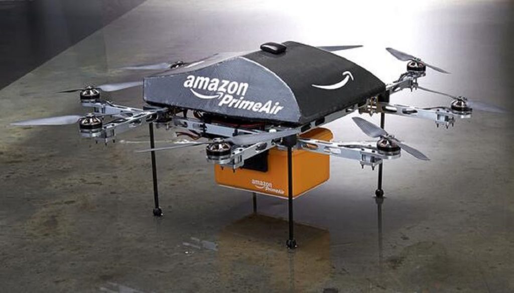 Figure 2. Amazon drones: Doomed to second-rate, silver-medal delivery technique before it had a chance to even debut.*